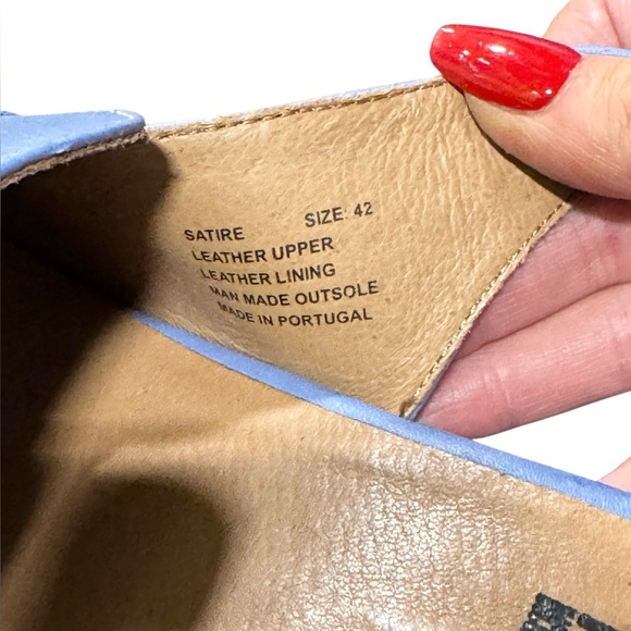 NEW Miz Mooz Satire Blue Leather Block Heel Slingback Sandal Loafer Size 10.5-11 - Picture 9 of 11